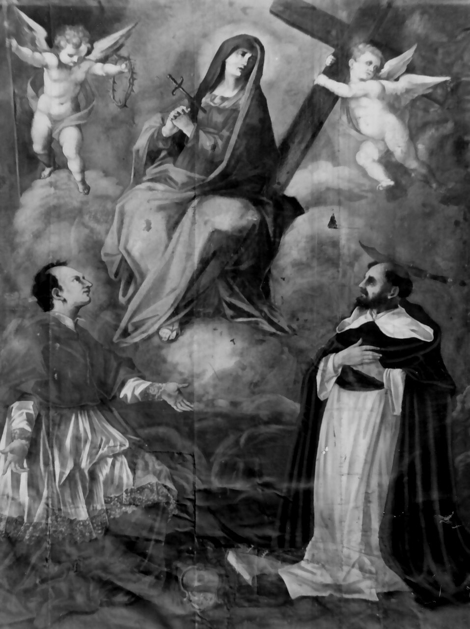 Madonna Addolorata e Santi (dipinto) - ambito Italia meridionale (sec. XIX)