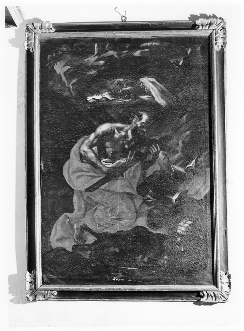 San Girolamo in preghiera nella grotta (dipinto, opera isolata) - ambito Italia meridionale (sec. XVIII)