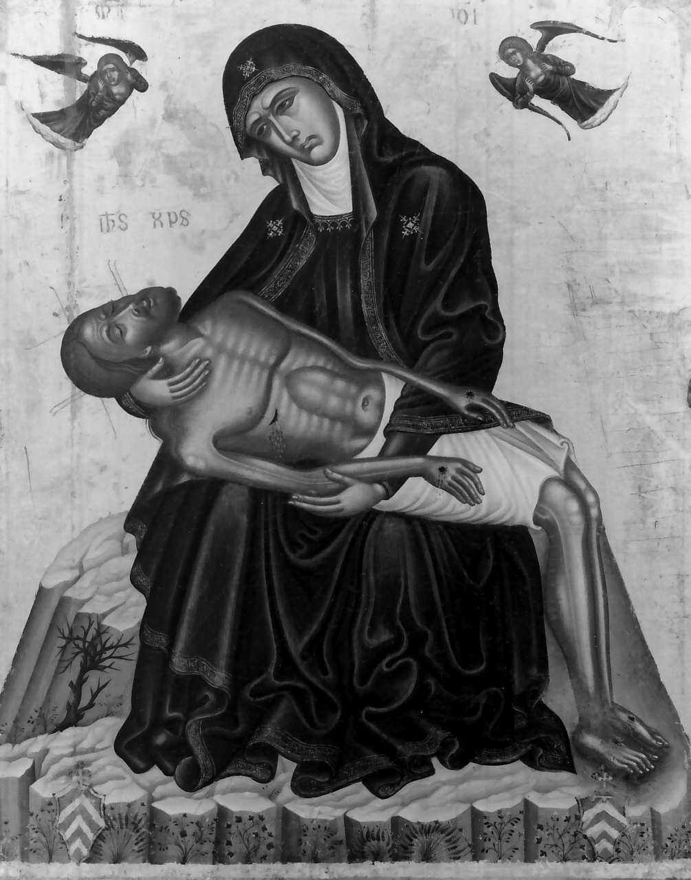 Pietà (dipinto, opera isolata) di Pavia A (sec. XV)