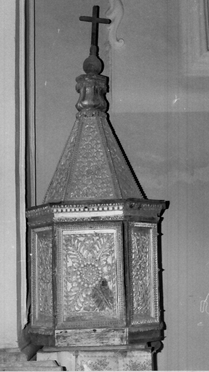 coperchio del fonte battesimale, opera isolata - bottega Italia meridionale (sec. XVIII)