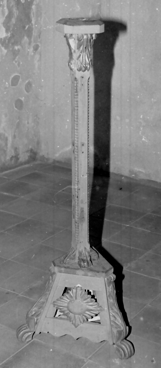 candelabro, opera isolata - bottega calabrese (seconda metà sec. XIX)