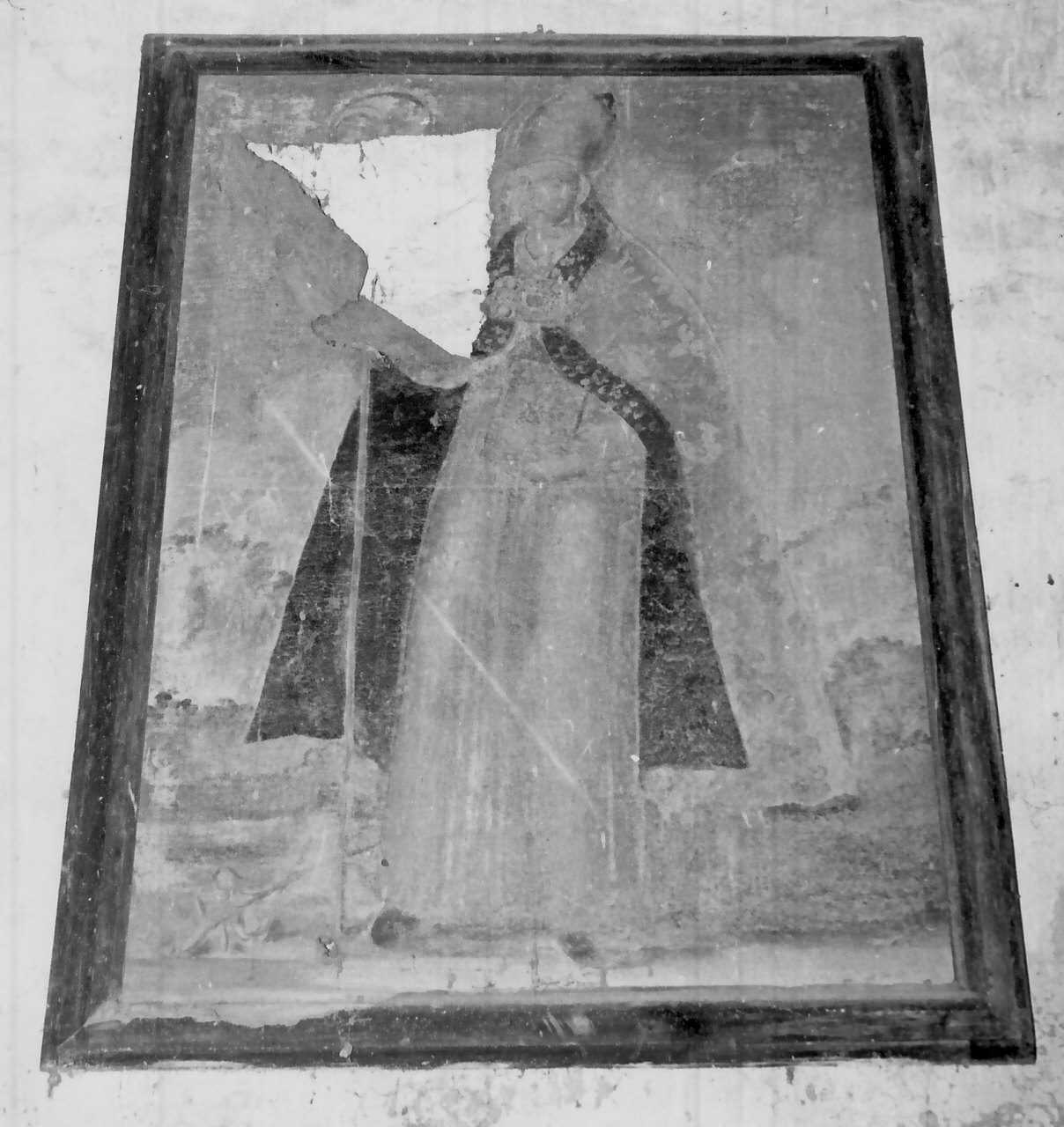 Santo vescovo (dipinto, opera isolata) - ambito calabrese (prima metà sec. XIX)