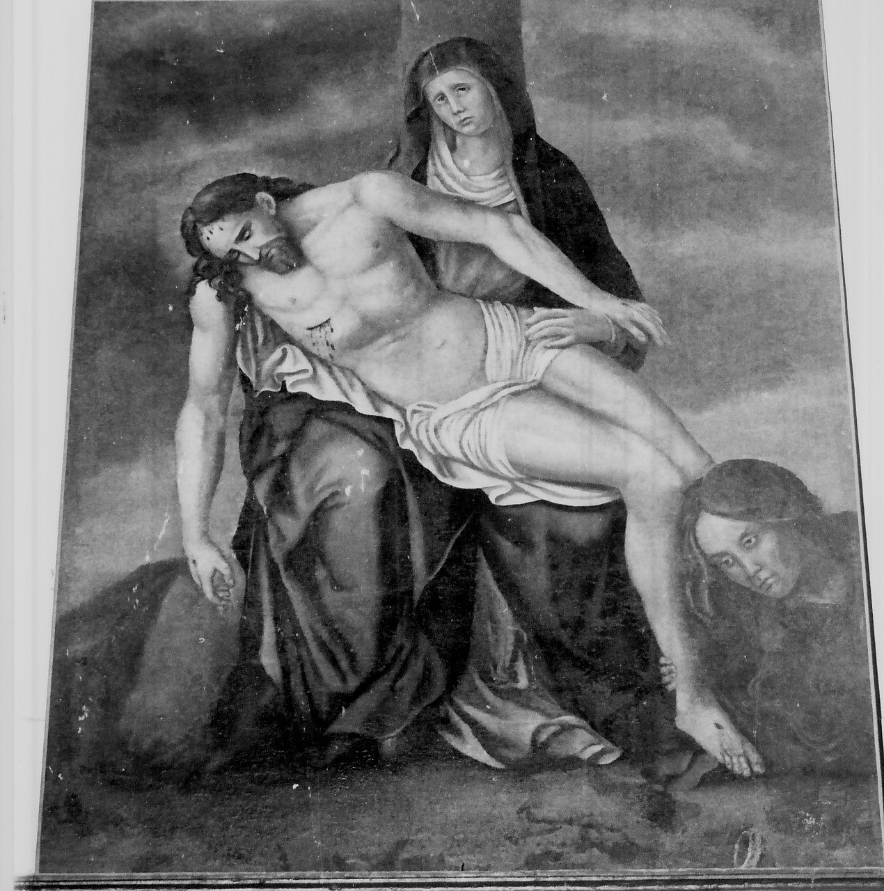 Pietà (dipinto, opera isolata) - ambito Italia meridionale (fine sec. XVII)