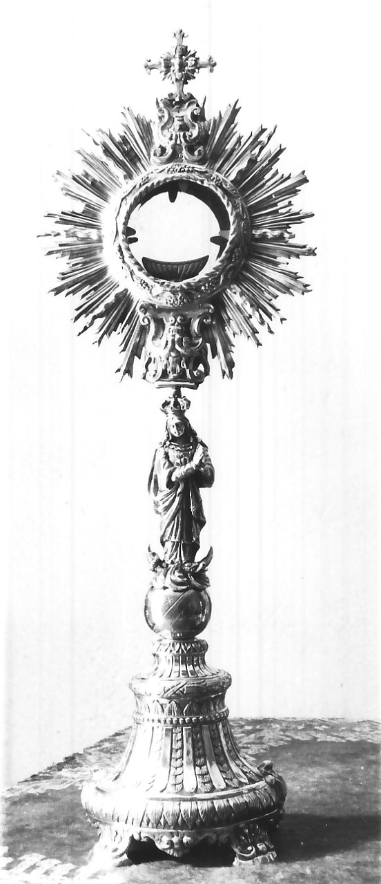 ostensorio - a raggiera, opera isolata - bottega Italia meridionale (metà sec. XIX)