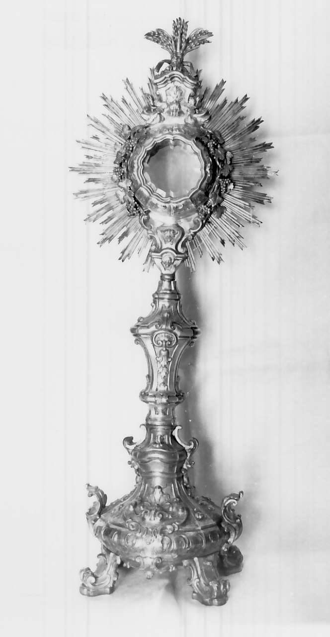 ostensorio - a raggiera, opera isolata - bottega napoletana (metà sec. XVIII)