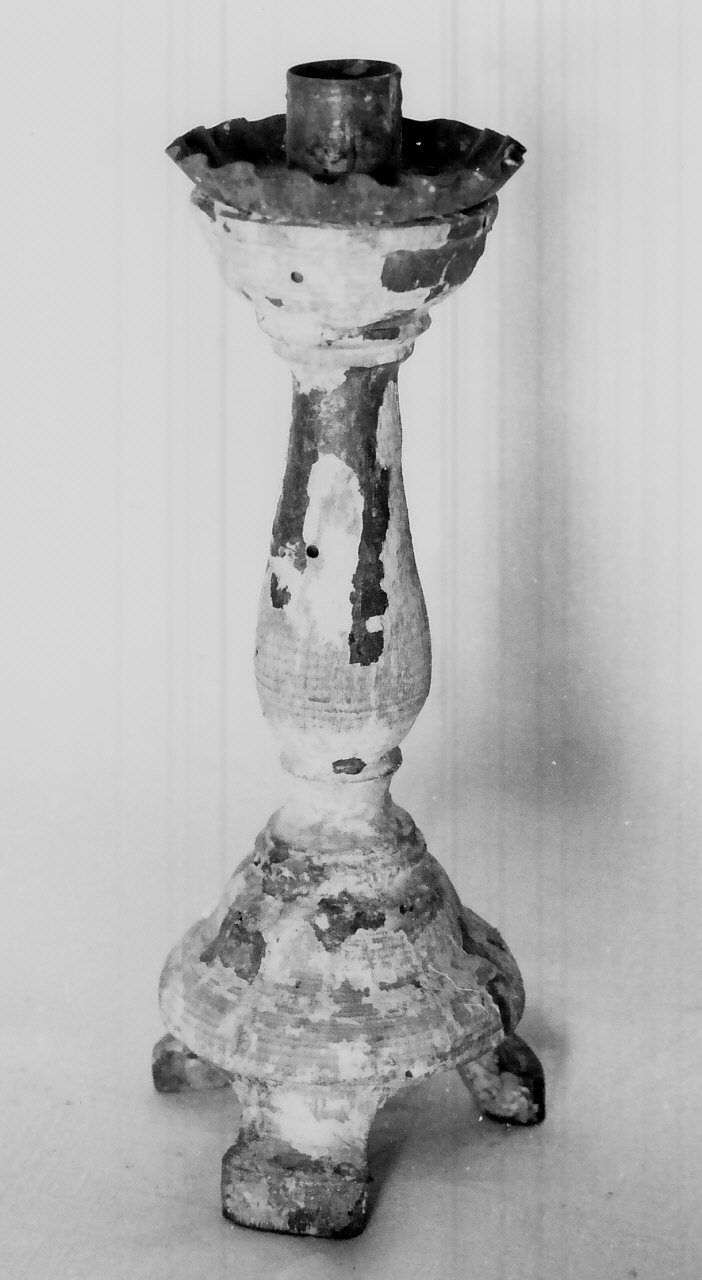 candeliere d'altare, serie - bottega Italia meridionale (seconda metà sec. XIX)