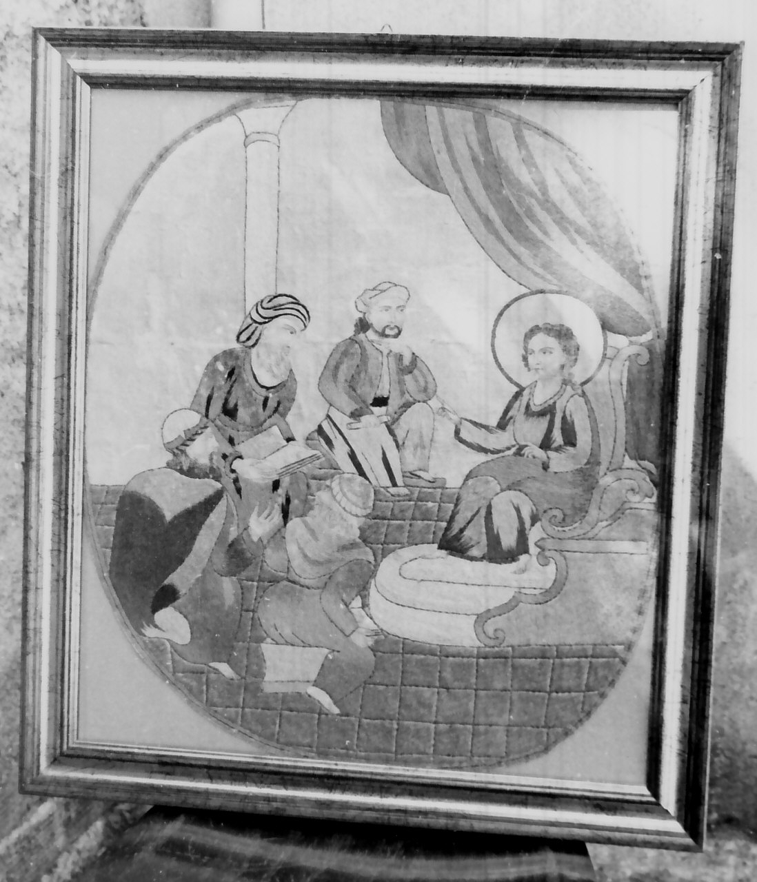 lambrecchino di baldacchino, opera isolata - manifattura napoletana (sec. XIX)