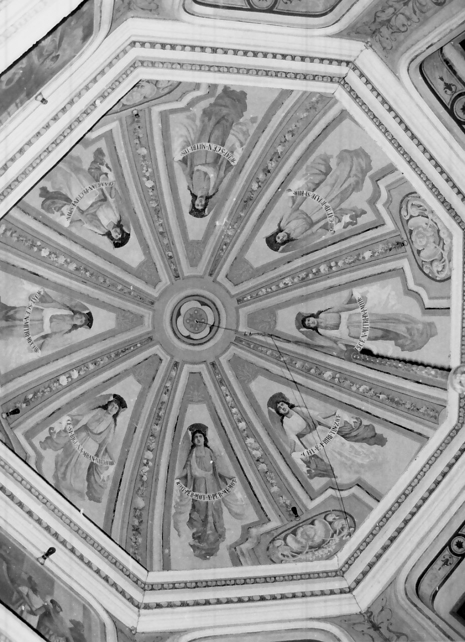 angeli reggicartiglio (dipinto, elemento d'insieme) - ambito Italia meridionale (sec. XX)