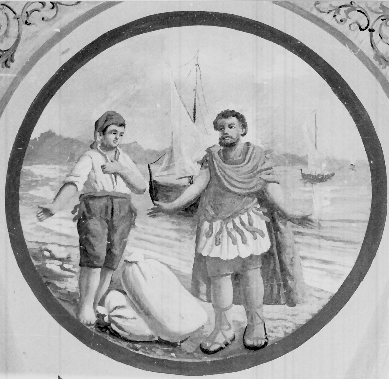 miracolo di San Demetrio, episodio della vita di San Demetrio (dipinto, elemento d'insieme) - ambito Italia meridionale (sec. XX)