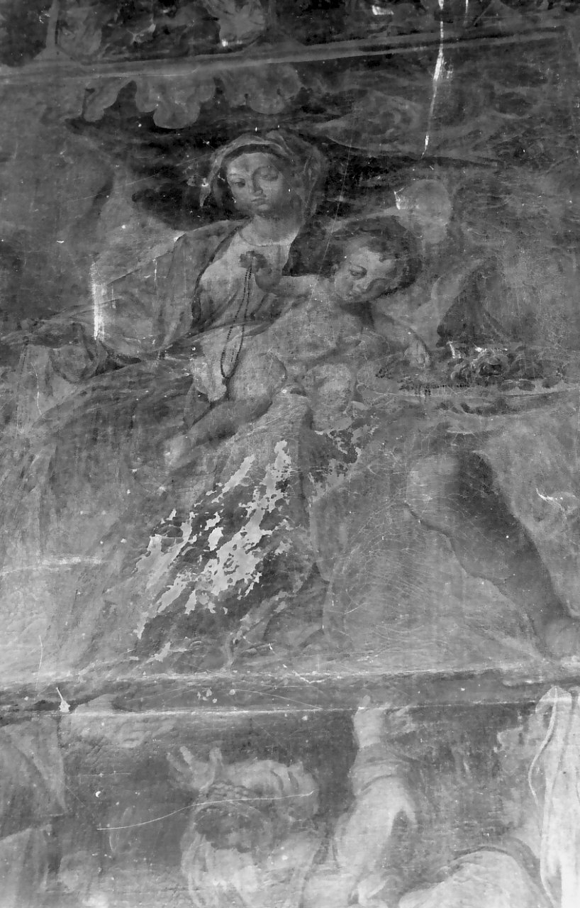 Madonna del Rosario con San Domenico, Santa Rosa e Santa Caterina da Siena (dipinto) - ambito napoletano (sec. XVIII)