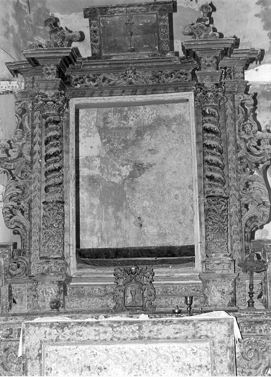 fastigio d'altare - bottega calabrese (fine/inizio secc. XVII/ XVIII)