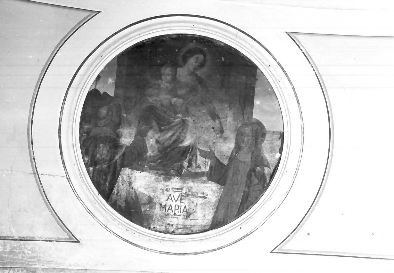 Madonna del Rosario con San Domenico e Santa Caterina da Siena (dipinto) - ambito Italia meridionale (sec. XVIII)