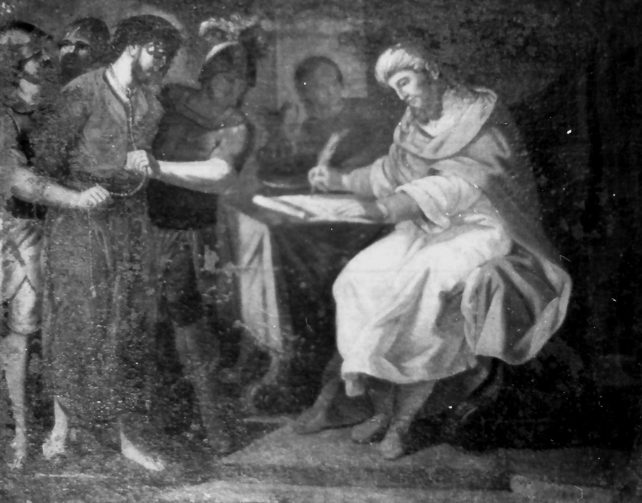 stazione I: Gesù condannato a morte (dipinto) di Santanna Cristoforo (sec. XVIII)