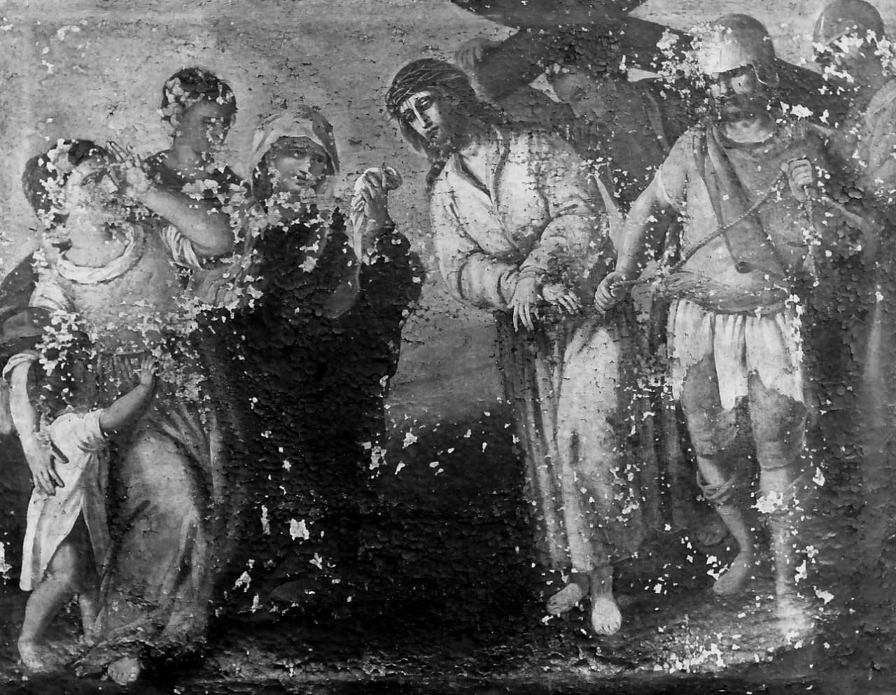 stazione VIII: Gesù consola le donne di Gerusalemme (dipinto) di Santanna Cristoforo (sec. XVIII)