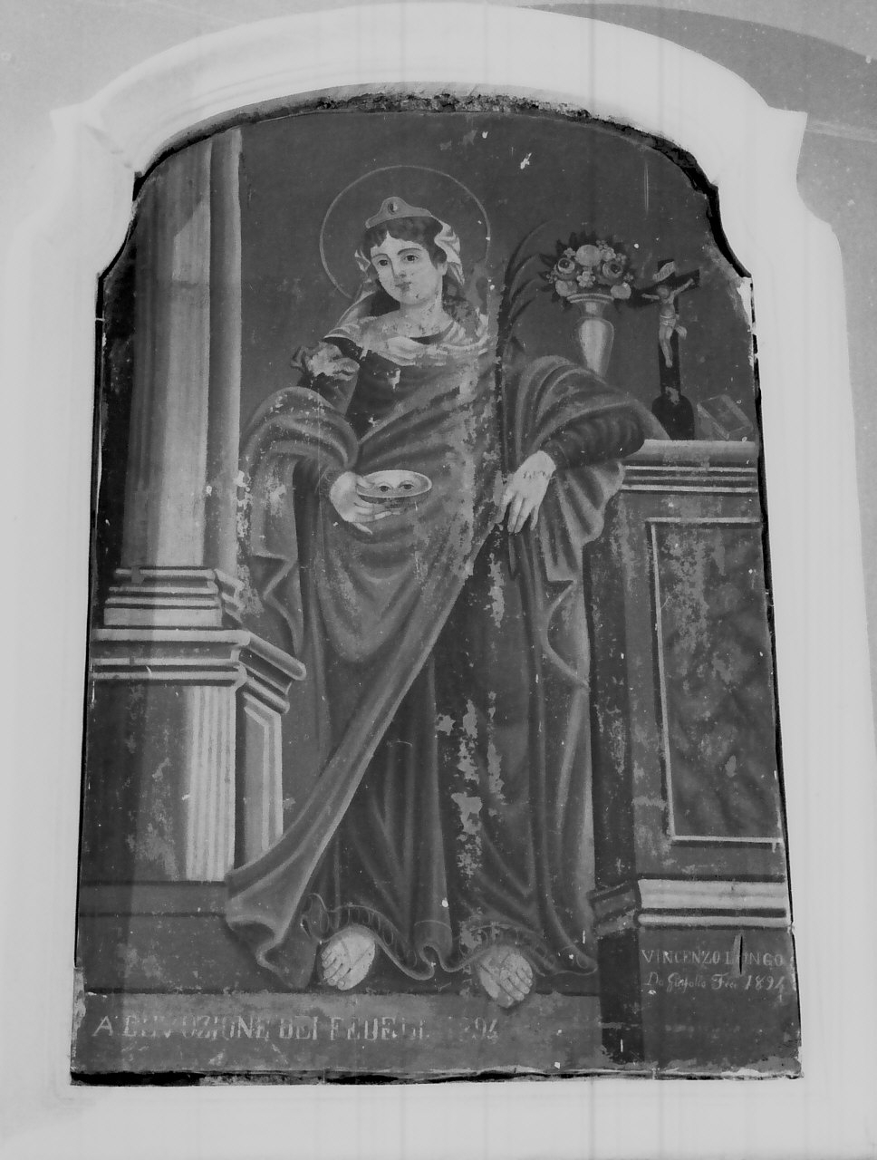 Santa Lucia (dipinto, opera isolata) di Longo Vincenzo (sec. XIX)