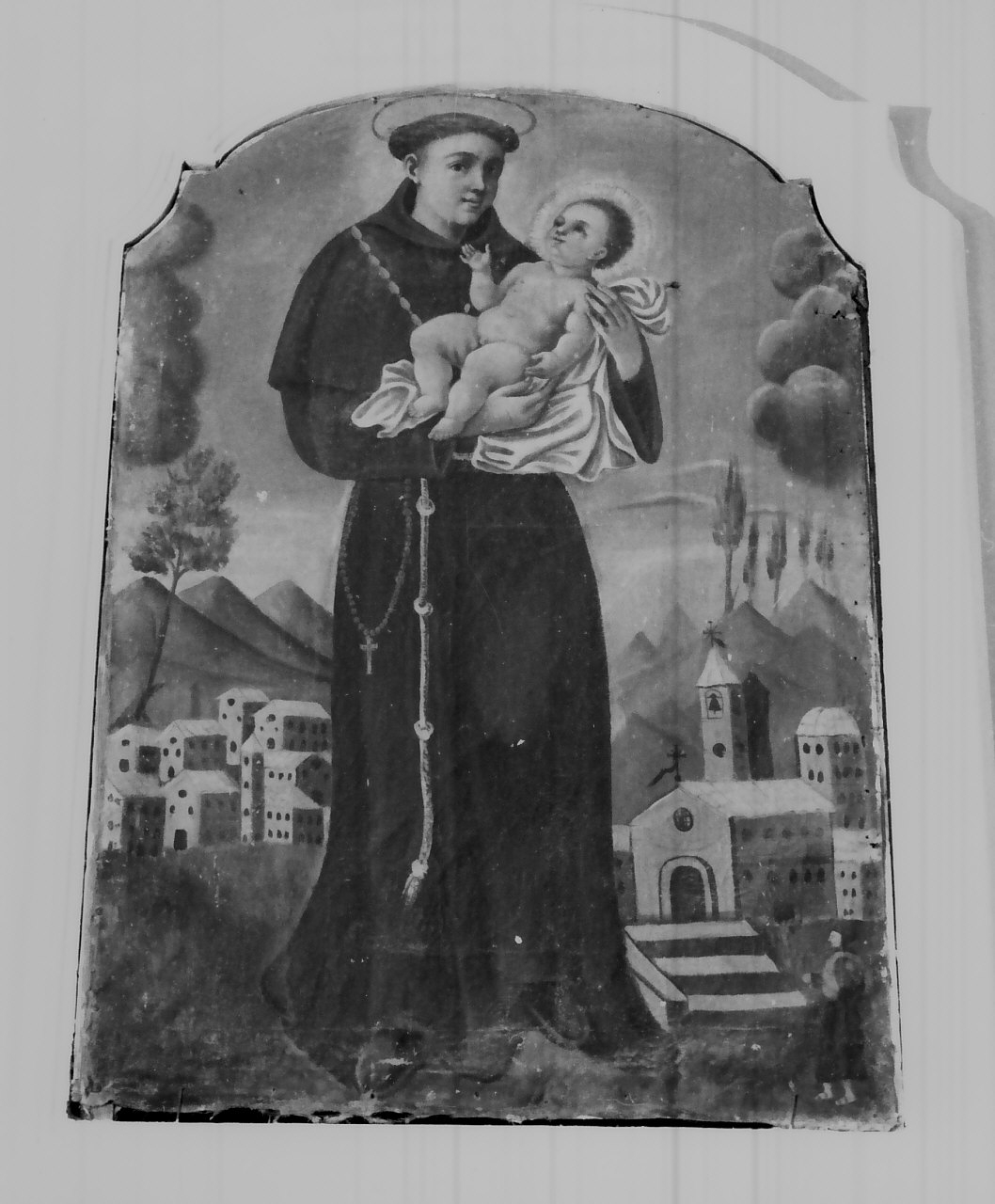 Sant'Antonio da Padova con il bambino (dipinto, opera isolata) - ambito Italia meridionale (fine sec. XVIII)