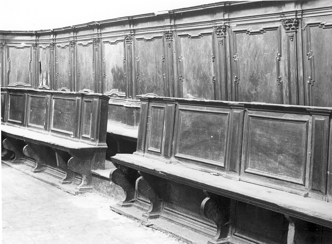 stalli del coro, serie - bottega calabrese (seconda metà sec. XVIII)