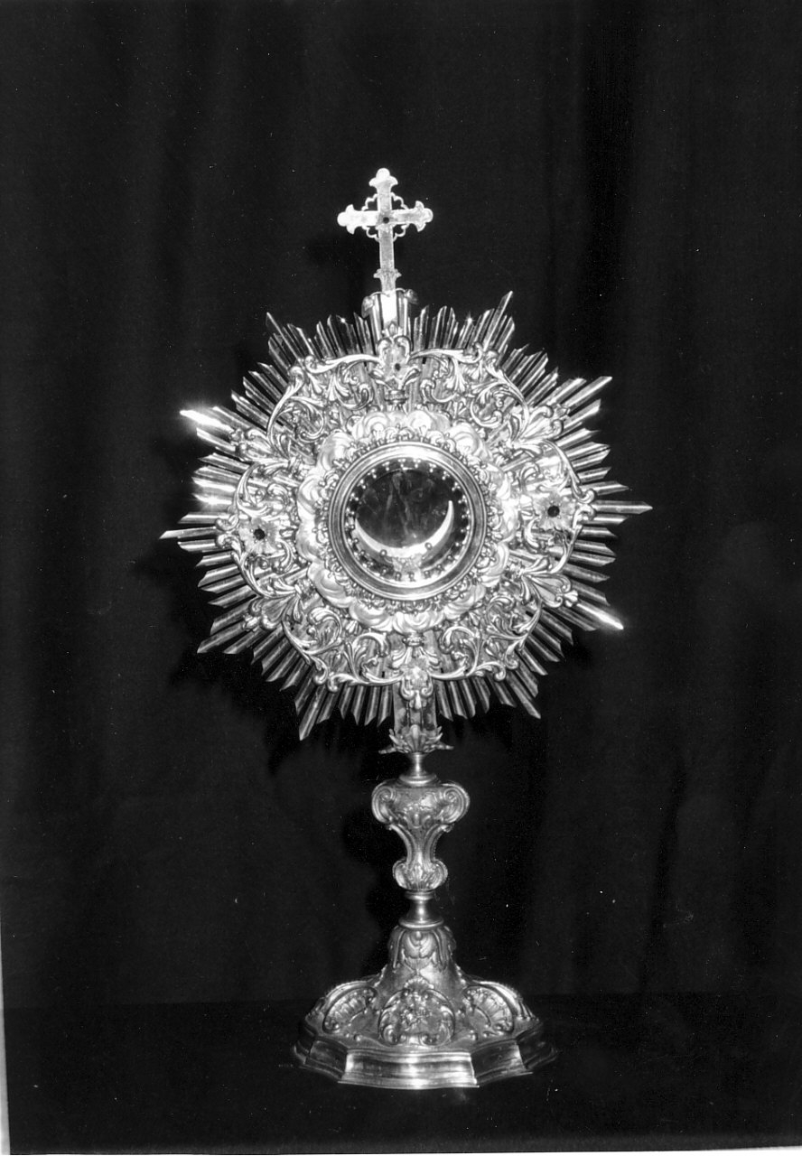 ostensorio - a raggiera, opera isolata - bottega Italia meridionale (sec. XX)