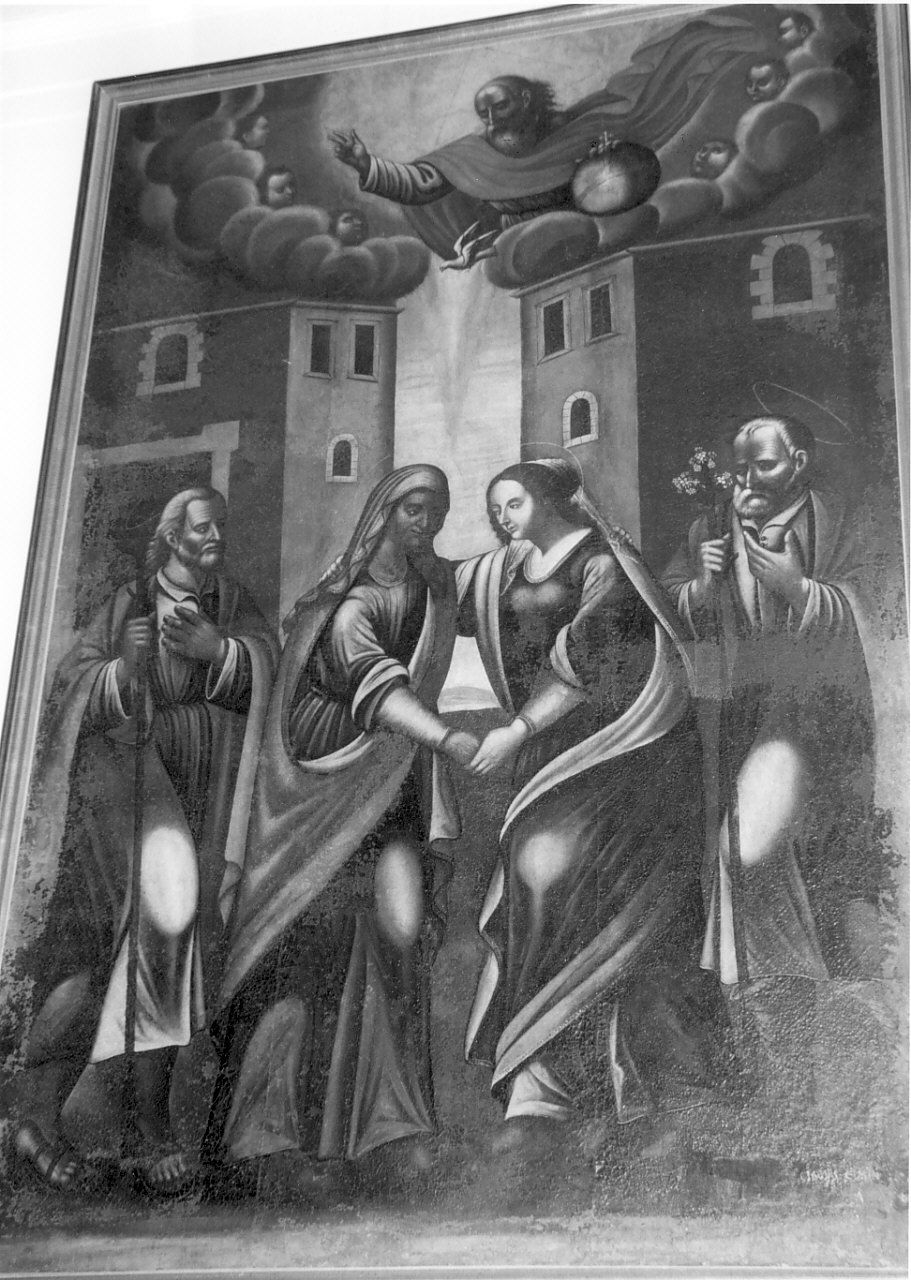 visitazione (dipinto, opera isolata) di Cimino Francesco (fine/inizio secc. XIX/ XX)