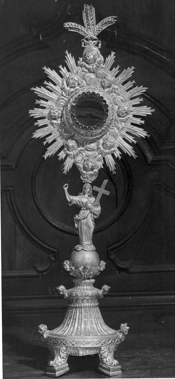 ostensorio - a raggiera, opera isolata - bottega napoletana (seconda metà sec. XIX)