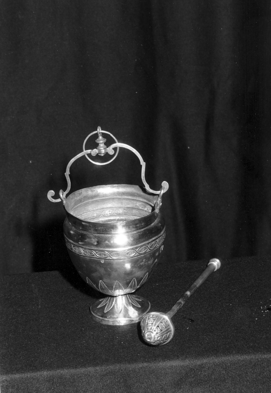 secchiello per l'acqua benedetta, opera isolata - bottega napoletana (sec. XIX)