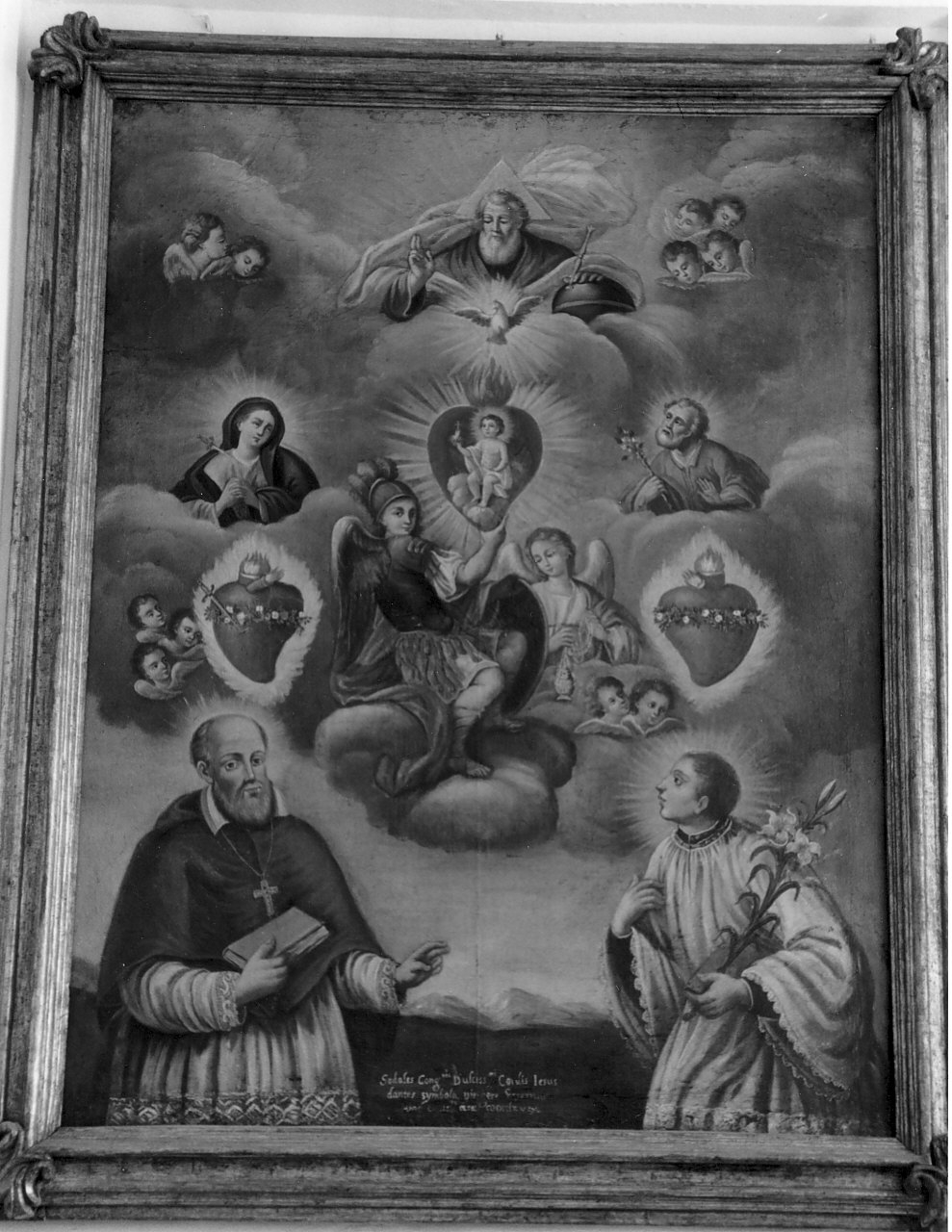 Sacro cuore di Gesù e Maria (dipinto, opera isolata) - ambito Italia meridionale (sec. XVIII)