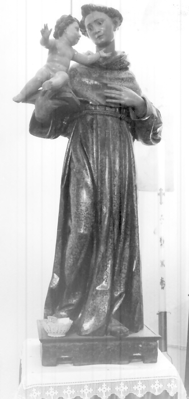 Sant'Antonio da Padova con il bambino (statua) - bottega napoletana (fine/inizio secc. XVII/ XVIII)