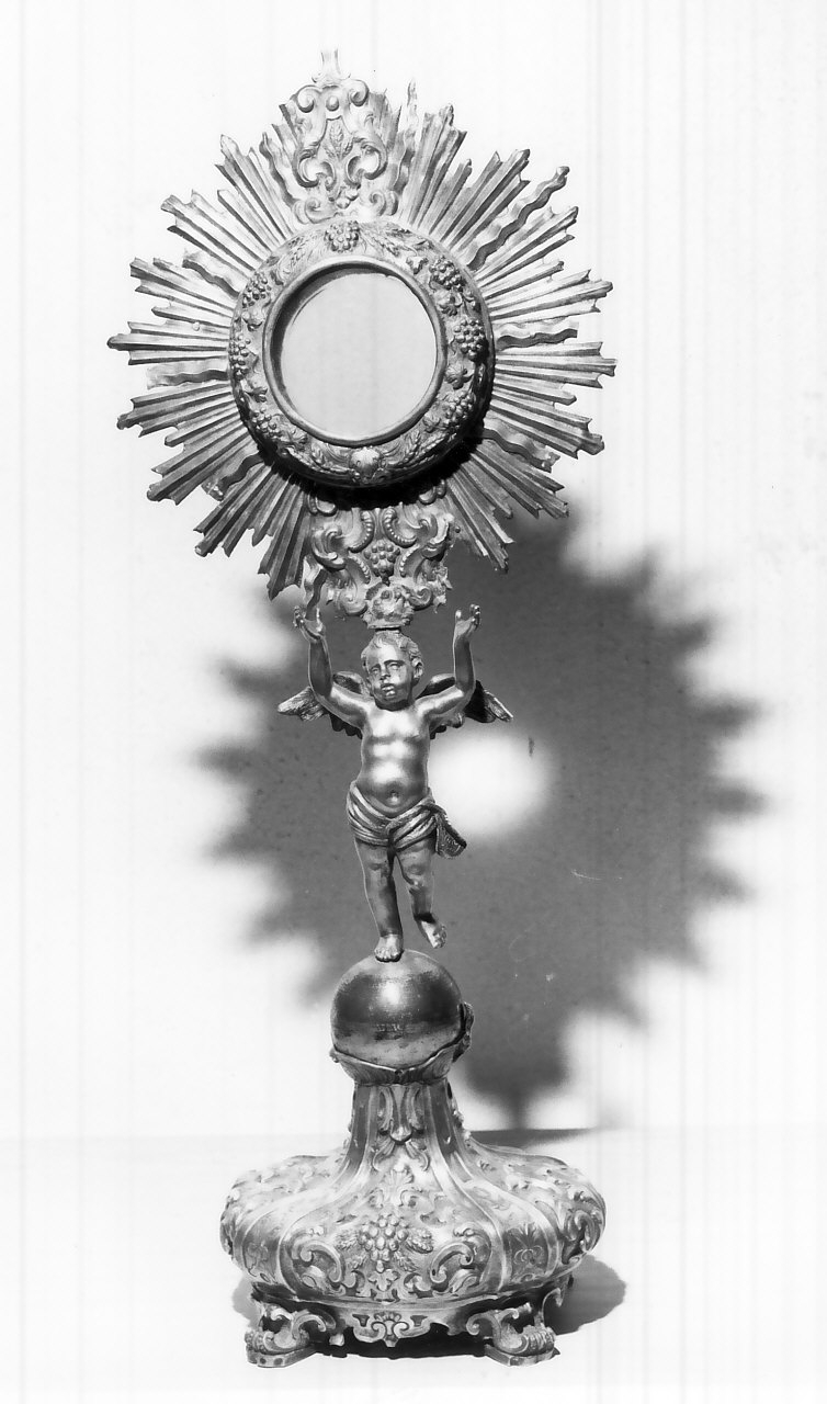 ostensorio - a raggiera - bottega napoletana (fine/inizio secc. XVIII/ XIX)