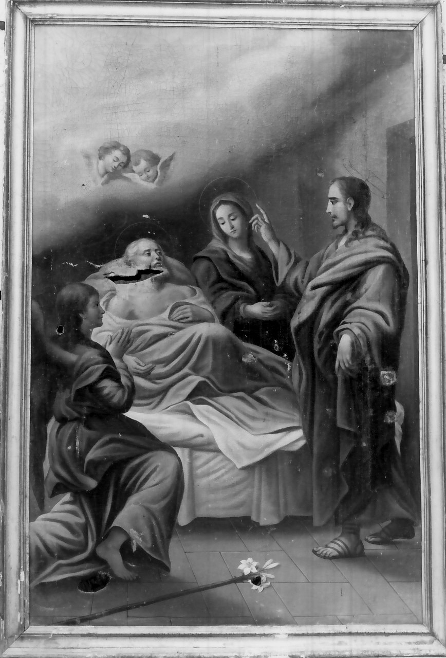 morte di San Giuseppe (dipinto) - ambito Italia meridionale (fine/inizio secc. XIX/ XX)