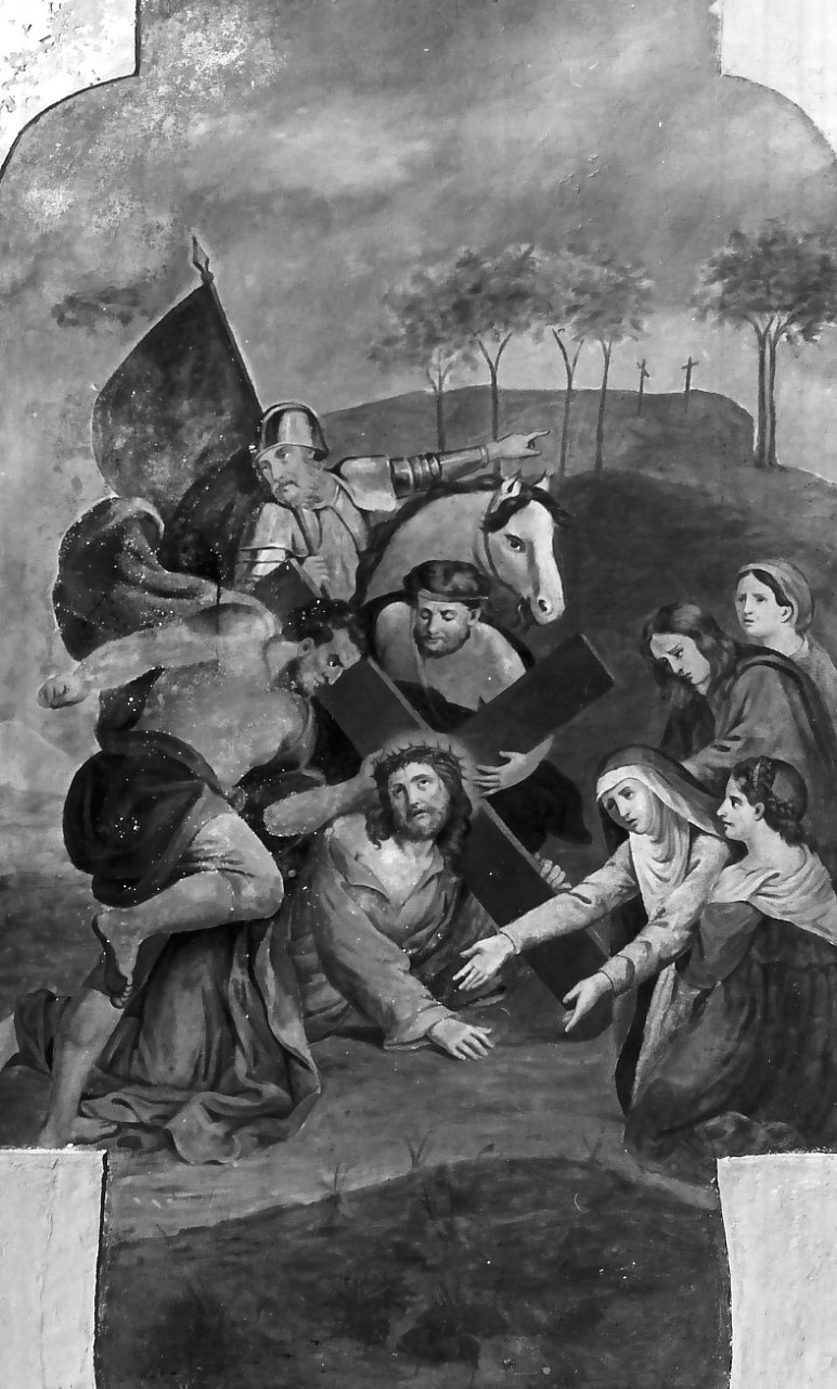 salita di Cristo al monte Calvario (dipinto, insieme) di Fiore Eduardo (sec. XVII)