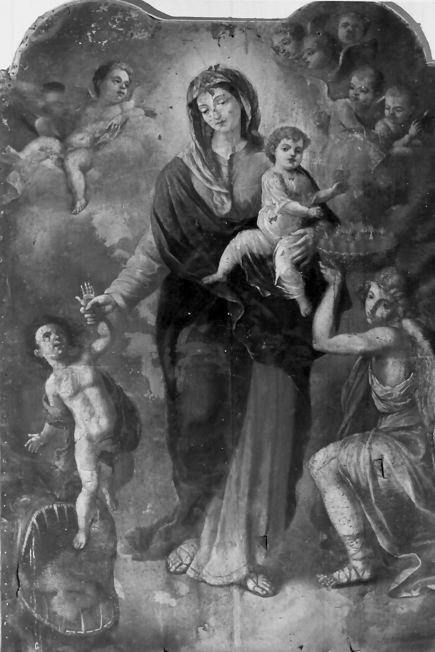 Madonna delle ciliegie, Madonna con Bambino (dipinto) di Granata Antonio (sec. XVIII)