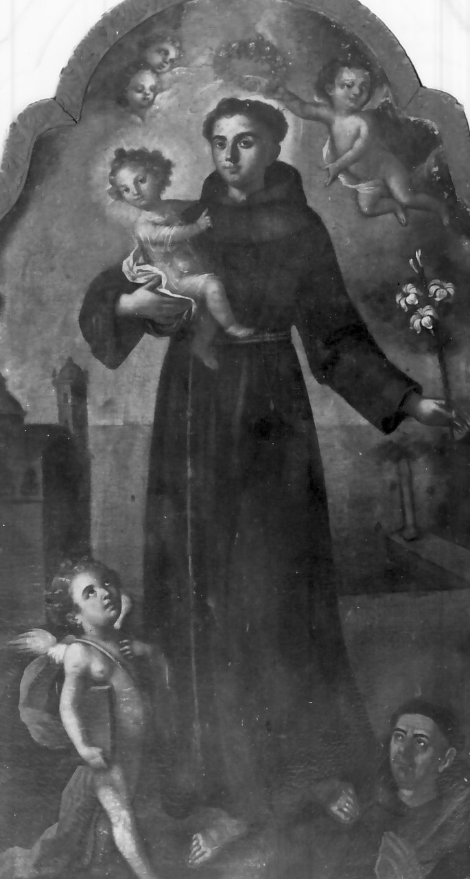 Sant'Antonio da Padova con il bambino (dipinto) di Granata Antonio (attribuito) (fine sec. XVIII)