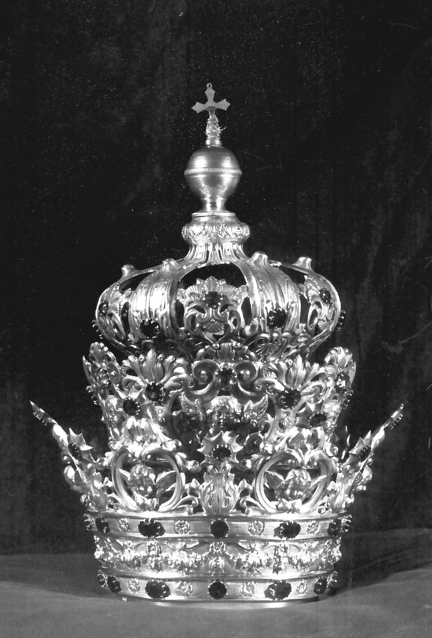 corona da statua, opera isolata - bottega napoletana (sec. XIX, sec. XX)