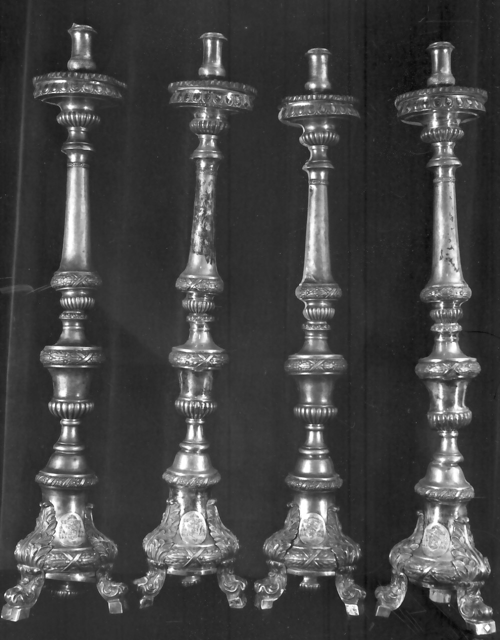 candelabro, serie - bottega napoletana (sec. XIX, sec. XIX)