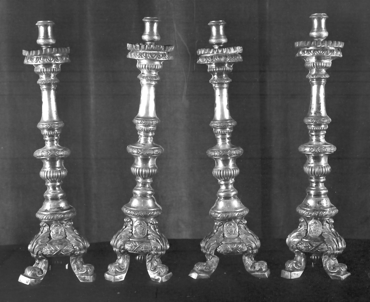candelabro, serie - bottega napoletana (sec. XIX, sec. XIX)