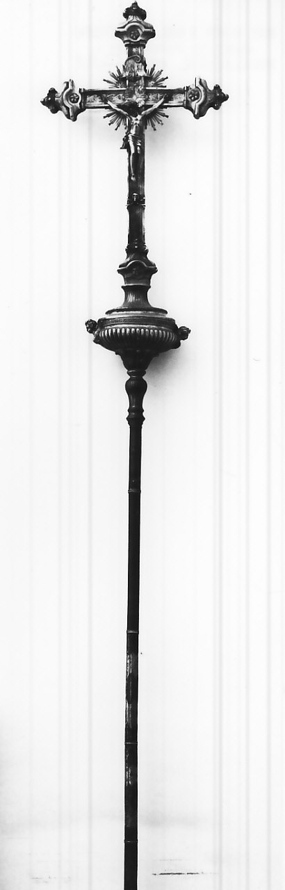 croce processionale, opera isolata - bottega napoletana (metà sec. XVIII)