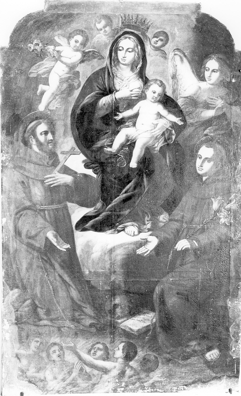 Madonna della Misericordia (dipinto, opera isolata) - ambito Italia meridionale (sec. XVIII)