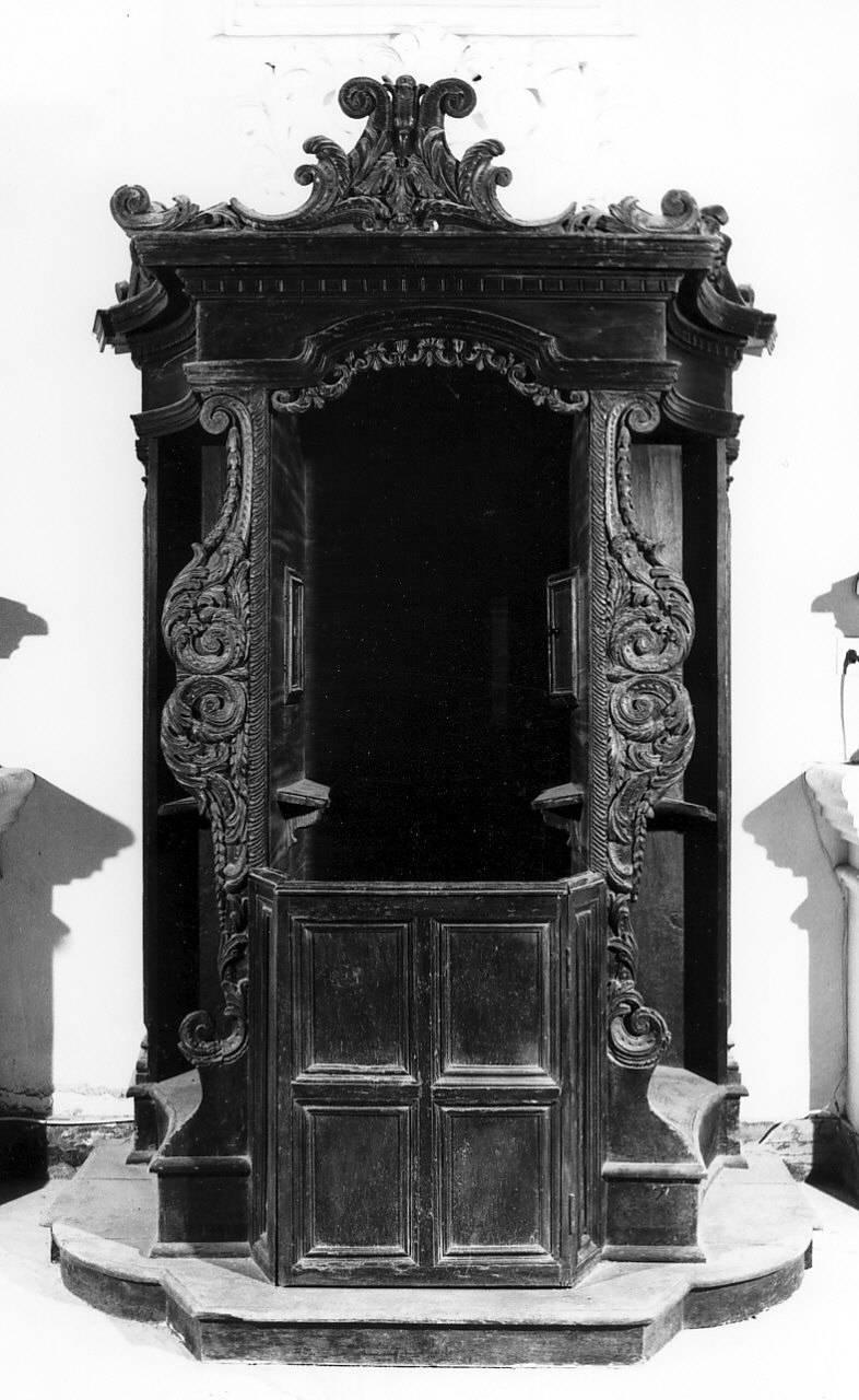 confessionale, serie - bottega calabrese (prima metà sec. XVIII)