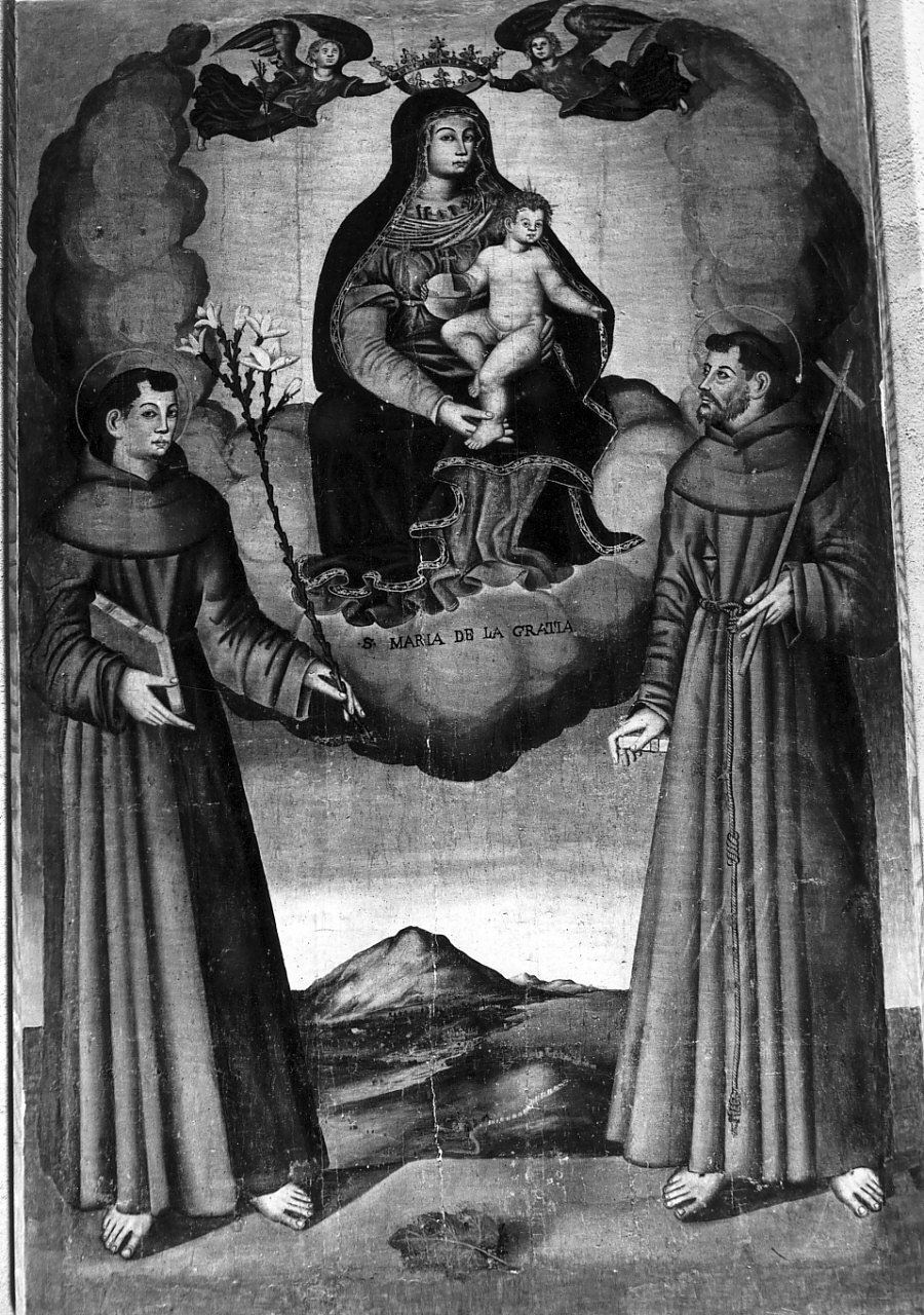 Madonna della Gratia, Madonna con Bambino e Santi (dipinto, opera isolata) - ambito Italia meridionale (sec. XVI)