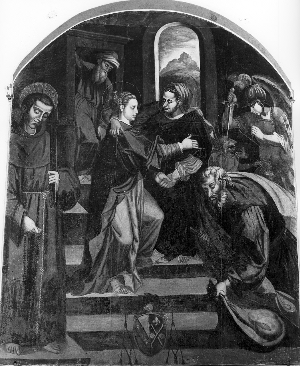 visitazione (dipinto, opera isolata) - ambito Italia meridionale (sec. XVIII)