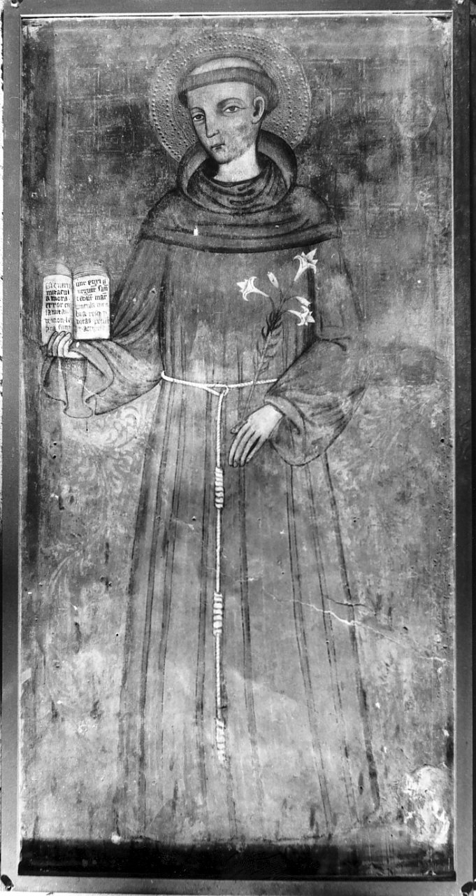 Sant'Antonio da Padova (dipinto, opera isolata) - ambito Italia meridionale (fine/inizio secc. XV/ XVI)