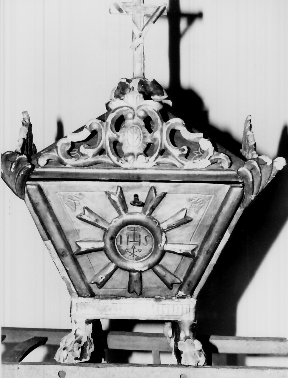 tronetto per esposizione eucaristica - bottega calabrese (seconda metà sec. XIX)