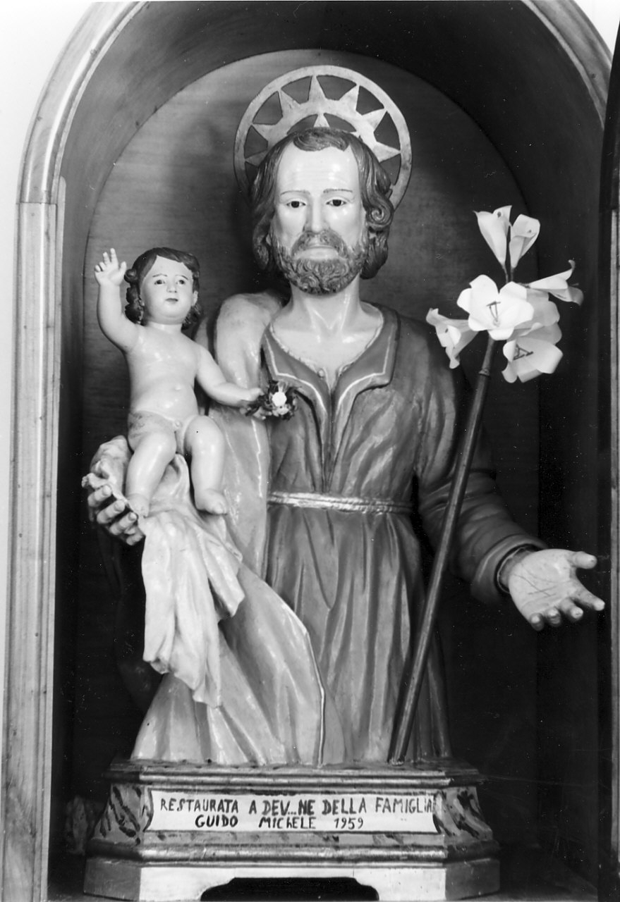San Giuseppe e Gesù Bambino (scultura, opera isolata) - bottega calabrese (fine/inizio secc. XIX/ XX)