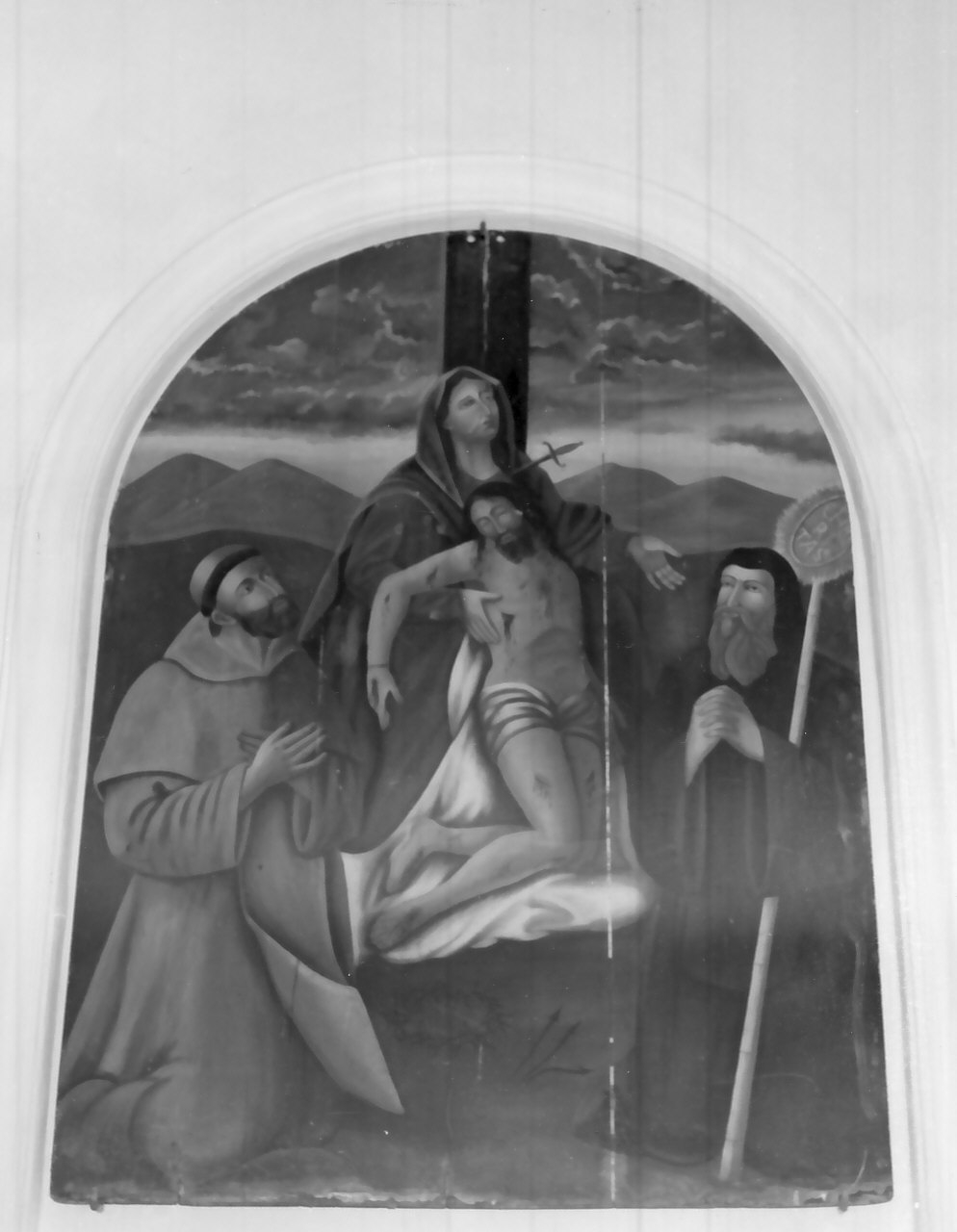 Pietà e Santi (dipinto, opera isolata) - ambito Italia meridionale (prima metà sec. XX)