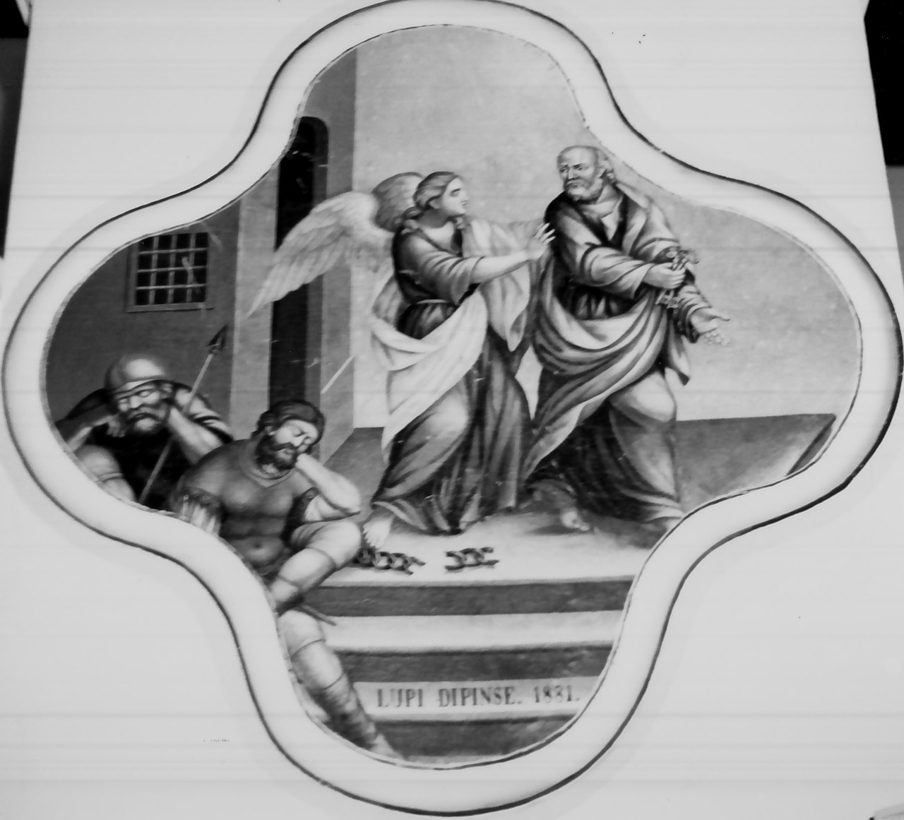 San Pietro liberato dal carcere da un angelo (dipinto, opera isolata) di Lupi Francesco Antonio (sec. XIX)