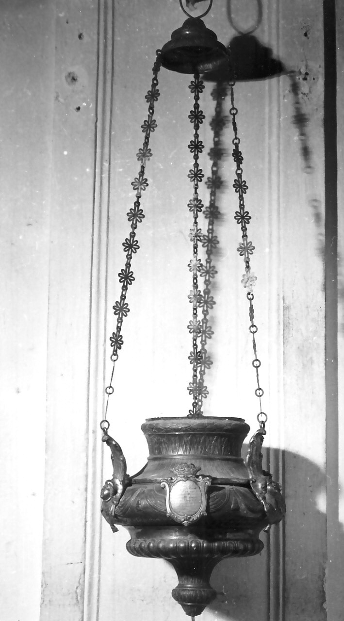 lampada pensile, opera isolata di Perretti Raffaele (sec. XIX)