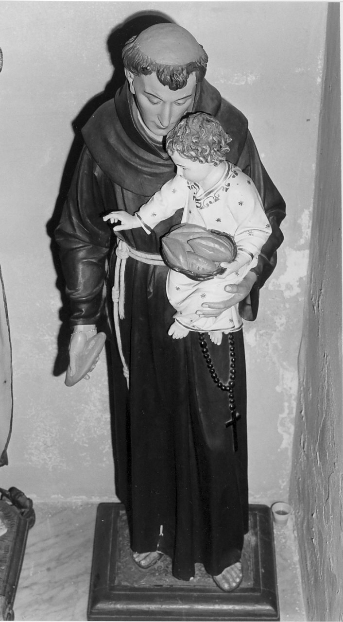 Sant'Antonio da Padova con il bambino (statua, opera isolata) - bottega Italia meridionale (prima metà sec. XIX)