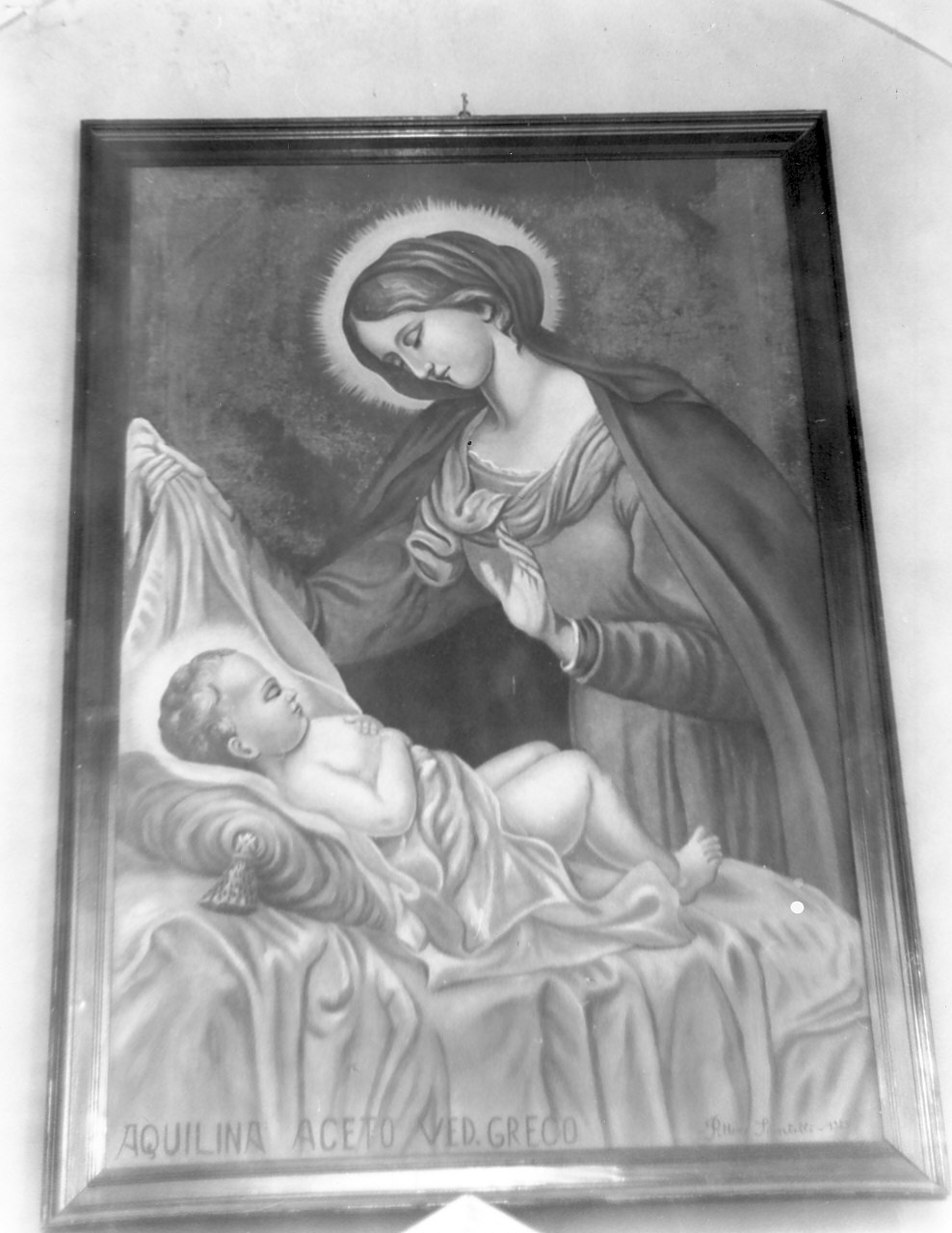Madonna con Bambino (dipinto, opera isolata) di Santelli (sec. XX)