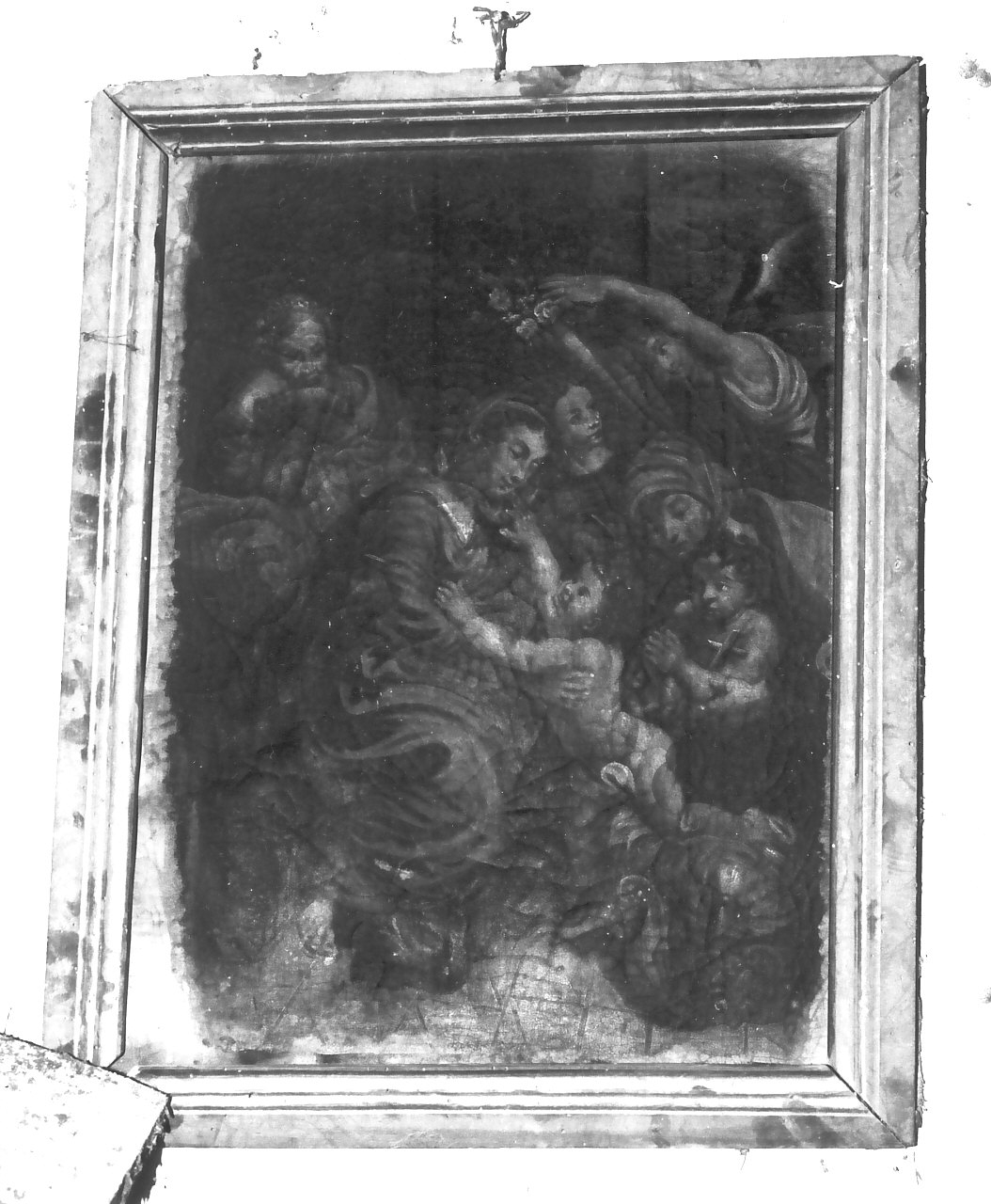 Sacra Famiglia con Sant'Anna e San Giovanni Battista bambino (dipinto, opera isolata) - ambito Italia meridionale (sec. XVII)