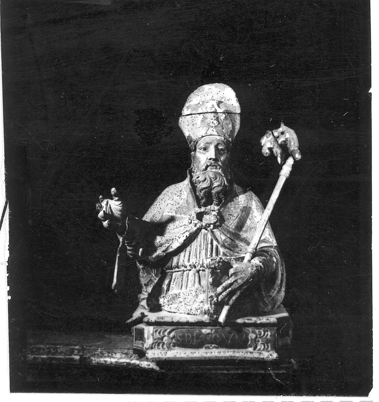 San Biagio (reliquiario - a busto, opera isolata) - bottega Italia meridionale (sec. XVII)